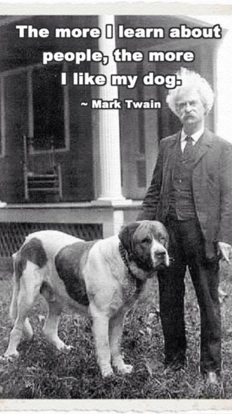People and Dogs by Mark Twain (photo)